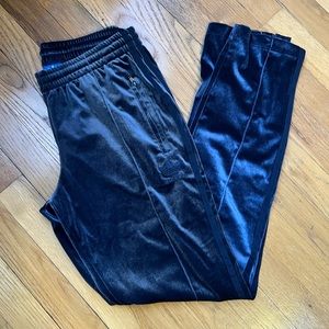 ADIDAS womens blue velour sweats size S
